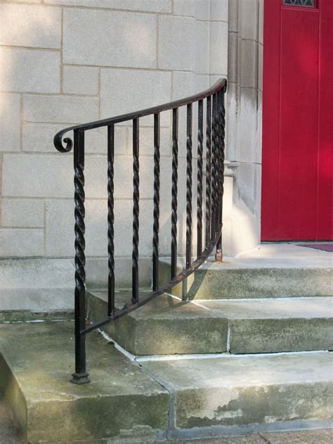 Curved Railing Front Porch Steps Wrought Iron Stair Railing Porch Handrails