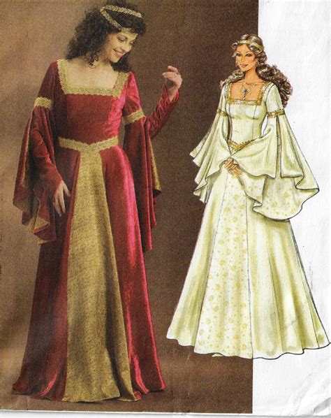 Womens Medieval Dress With Three Piece Sleeve Perfect For Etsy Renaissance Dress Pattern