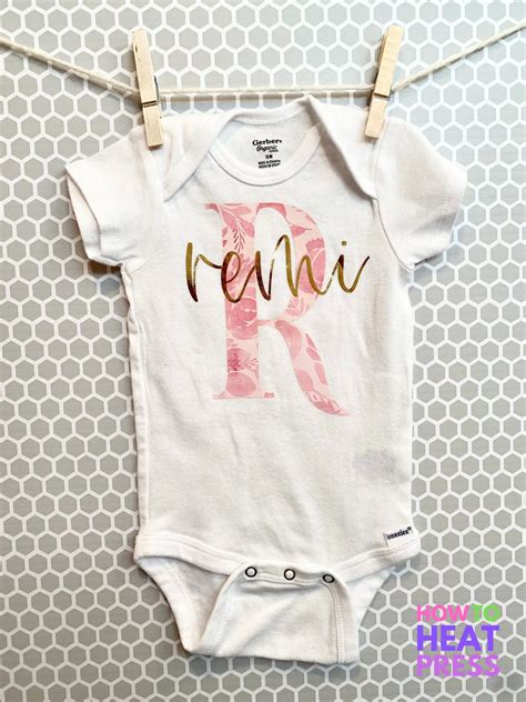 How To Make A Custom Cricut Baby Onesie And Other Baby Gear