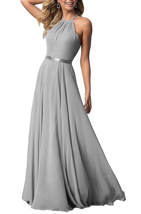 Now And Forever Womens A Line Halter Open Back Long Evening Party Gown