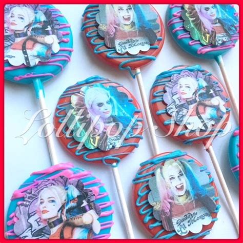 12 Harley Quinn Chocolate Lollipops Birthday Suicide Squad