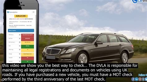 Car Mot History Check Dvla Dvla You Can Check The Road Tax Status And