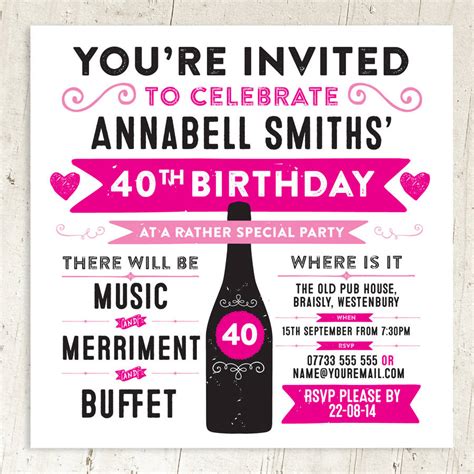 Invitation for attending my birthday party. personalised birthday or wedding party invite by a is for ...