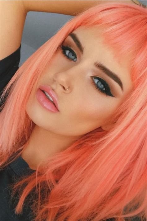 The Best Pastel Hair Dyes Coral Hair Peach Hair Peach Hair Colors