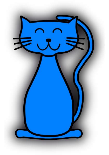 Blue Cat Clip Art At Vector Clip Art Online Royalty Free
