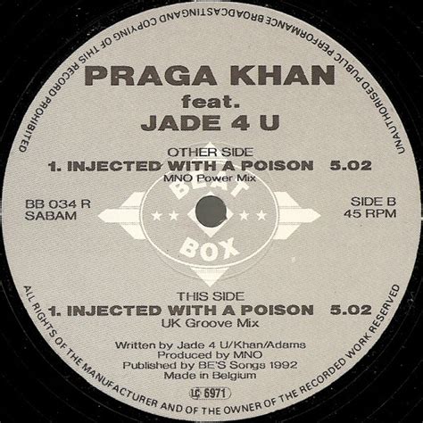 praga khan feat jade 4u injected with a poison remixes vinyl at discogs