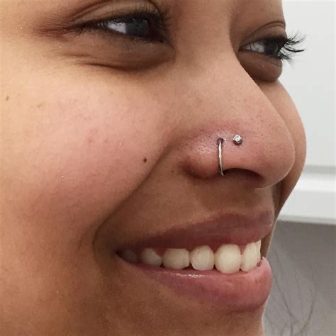 These are also done on the nostril, but higher up than traditional nostril piercings are. Double nostril piercings our piercer Mike did today. # ...