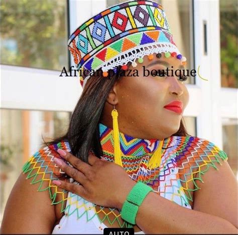 Beaded Tribal Crown Hat Etsy In 2021 Crown Hat Zulu Traditional Attire Beaded Crown