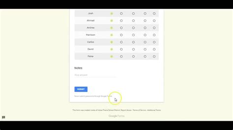 Google Form Attendance - Owenctz