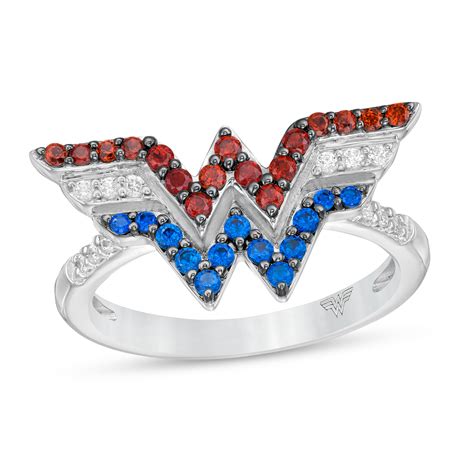 Wonder Woman™ Collection Garnet Blue Sapphire And 115 Ct Tw