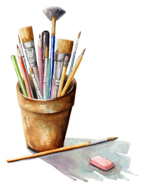 Watercolor Art Supplies Painting Paint Brushes Art Tools Etsy In