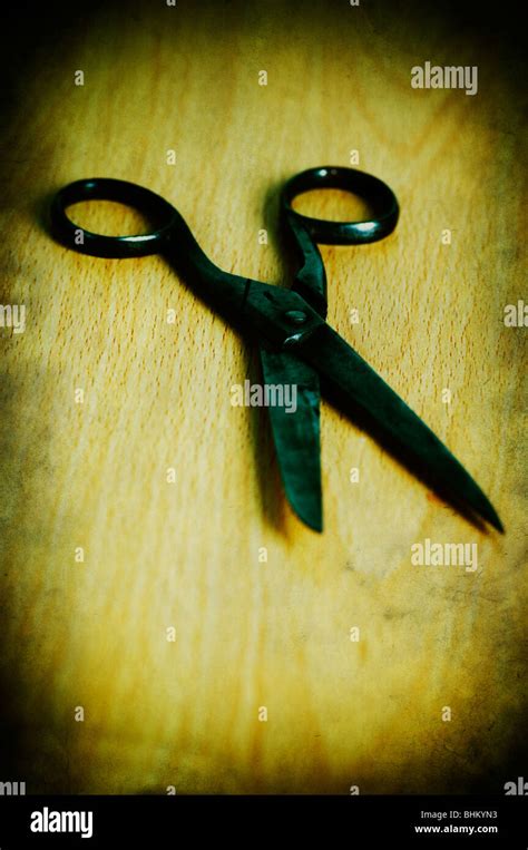 Old Fashioned Pair Of Scissors Stock Photo Alamy