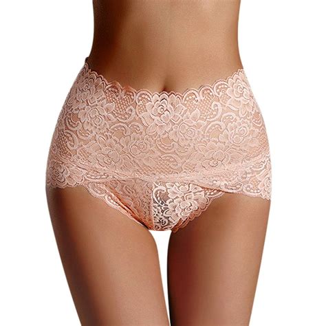 Lisenrain Women Sexy Lingerie Lace Floral Brief Panties Thong High Waist Knicker Underwear