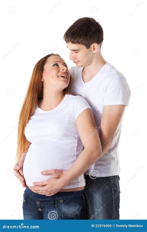 Familia Embarazada Feliz Foto De Archivo Imagen De Cuidado 22976900