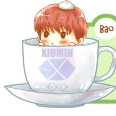 Exo L Line — Whut A Really Cute Baozi Hv A Cup Coffee And Exo Xiumin Exo Fan Art