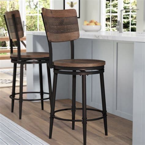 Rustic bar stools built for you by local artisans. Cathie 30" Swivel Bar Stool | Farmhouse bar stools, Bar ...