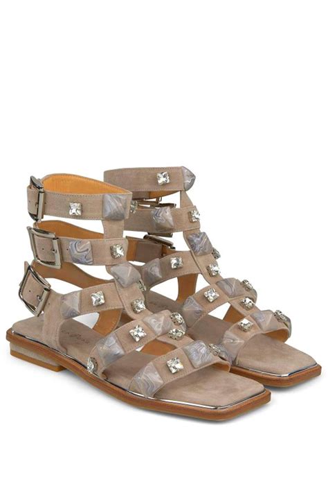 alma en pena beige suede gladiator style sandals xamam clothes