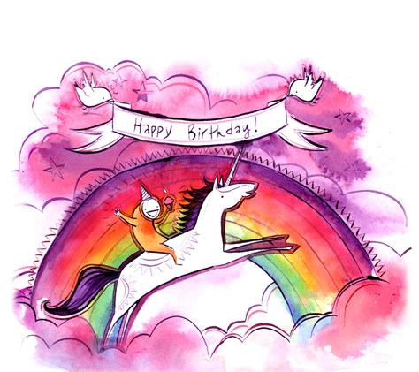 Magical Unicorn Birthday Card · Oddfauna · Online Store Powered By Storenvy