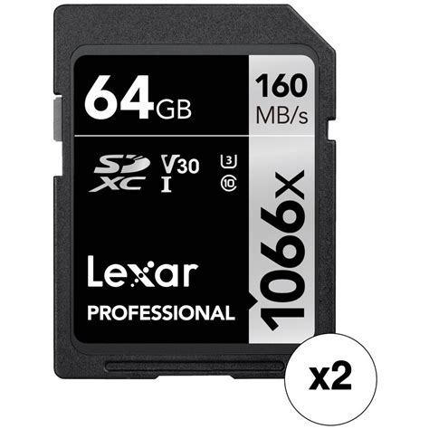 Lexar 64gb Professional 1066x Uhs I Sdxc Memory Card Silver