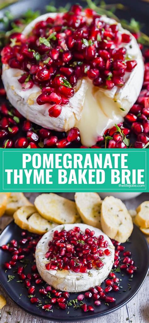 Pomegranate And Thyme Baked Brie Appetizer Recipe