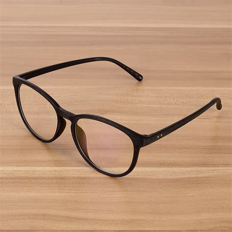 Black Retro Eyeglasses Optical Frames With Clear Lens Glasses Wooden