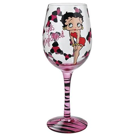 Betty Boop Girls Night Out Betty Wine Glass Westland Tware Betty Boop Barware At