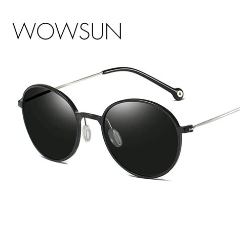 Wowsun Hd Polarized Round Metal Sunglasses Steampunk Men Women Fashion Glasses Brand Designer