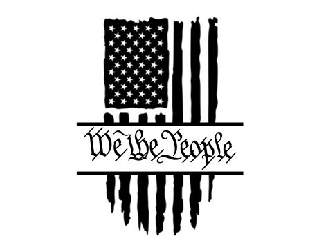 We The People American Flag Vinyl Decal Patriotic Gadsden Etsy