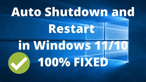 How To Fix Auto Shutdownrestart Problem On Windows 10 In 2021