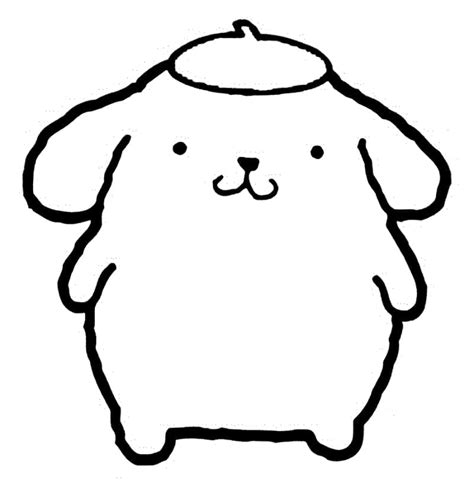 Dibujos de Pompompurin Sencilla para Colorear para Colorear, Pintar e