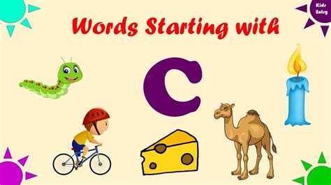 Learn Words Starting With Letter C 50 Words Starts With C Words