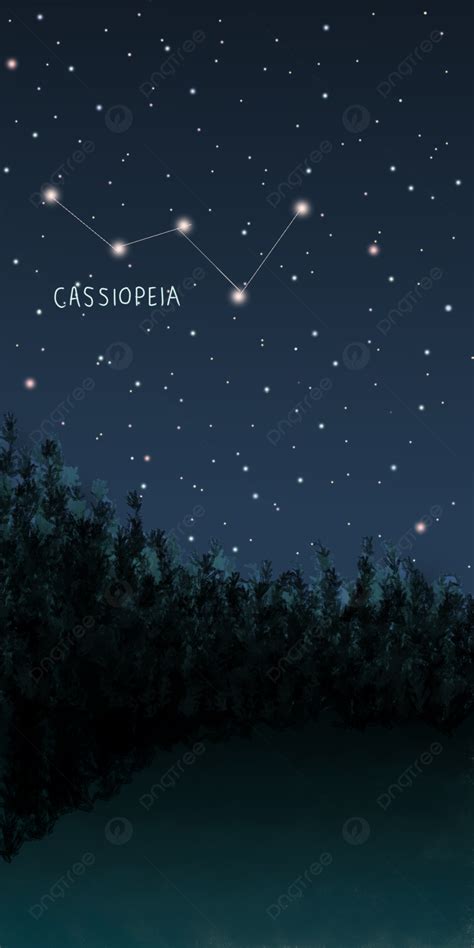 Background Cassiopeia Constellation Cassiopeia Konstelasi Langit