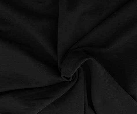 Black Cotton Fleece Fabric By The Yard 1016 Pre Washed