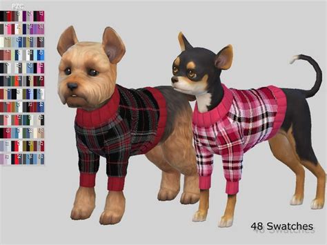 Small Dog Sweaters Collection By Pinkzombiecupcakes For The Sims 4