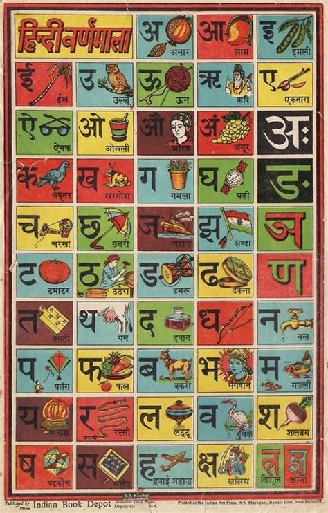 devanagri hindi alphabet alphabet poster school posters