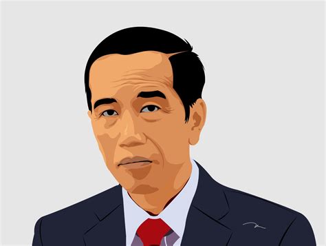 President Jokowi Vector Illustration By Yusran Yahya On Dribbble