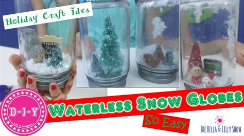 Diy Waterless Snow Globes Step By Stepso Easy Craft For Kids Youtube