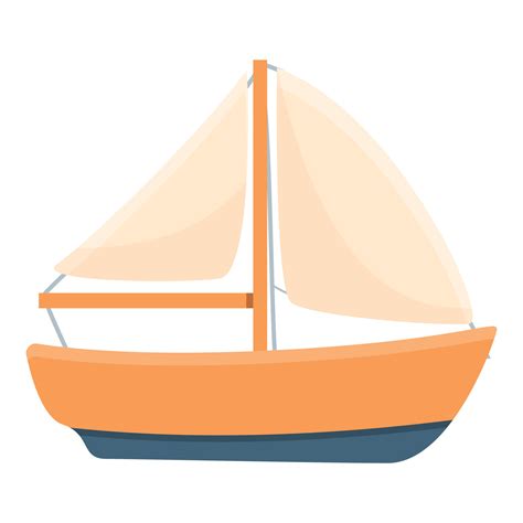 Barco De Pesca Con Icono De Vela Estilo De Dibujos Animados 14257557 Vector En Vecteezy
