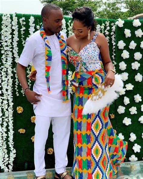 Ghanaian Kente Bridal Ideas For Traditional African Weddings Mammypi African Wedding Couples