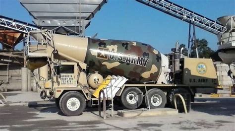 Army Painted Advanceterex Front Discharge Mixer Concrete Mixers