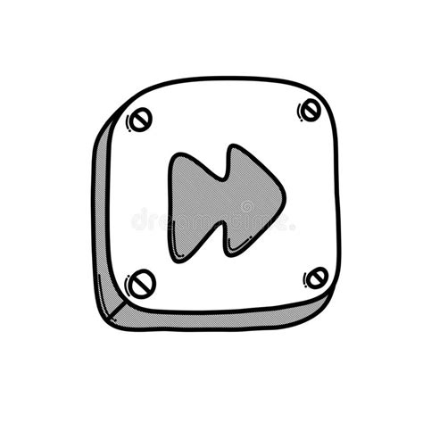 Rewind Button Doodle Vector Icon Drawing Sketch Illustration Hand