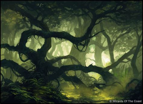 Mtg Swamp By Andreasrocha On Deviantart Fantasy Landscape