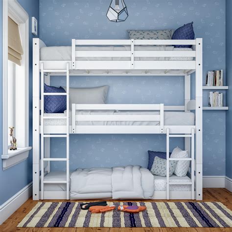 Better Homes And Gardens Tristan Triple Bunk Bed White