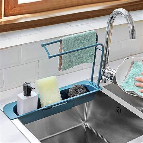 Household Faucet Clip Rack Kitchen Sink Rag Bath Holder Soap Storage