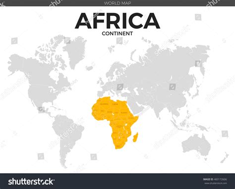 World map a clickable map of world countries. Africa Continent Location Modern Detailed Vector Stock Vector 483172606 - Shutterstock
