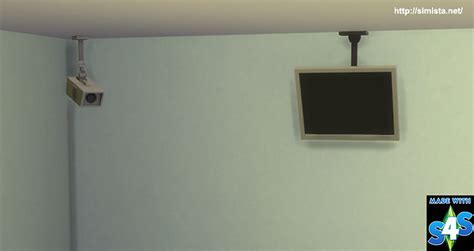 Simista A Little Sims 4 Blog Ceiling Mounted Tv And Security Camera