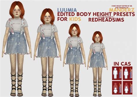 Edited Body Height Presets For Kids Custom Rig For Making Poses At