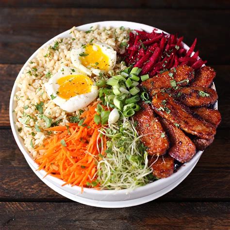 Smoky Tempeh Vegetable And Rice Bowl