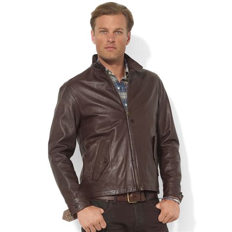 Lyst Ralph Lauren Leather Barracuda Jacket In Brown For Men