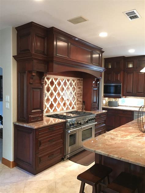 Custom Cherry Wood Cabinets In Friendship Tx Bay Area Kitchens